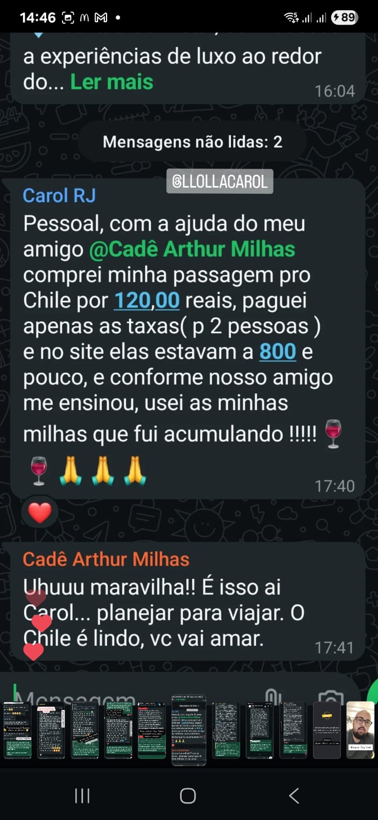 Depoimento de aluno satisfeito