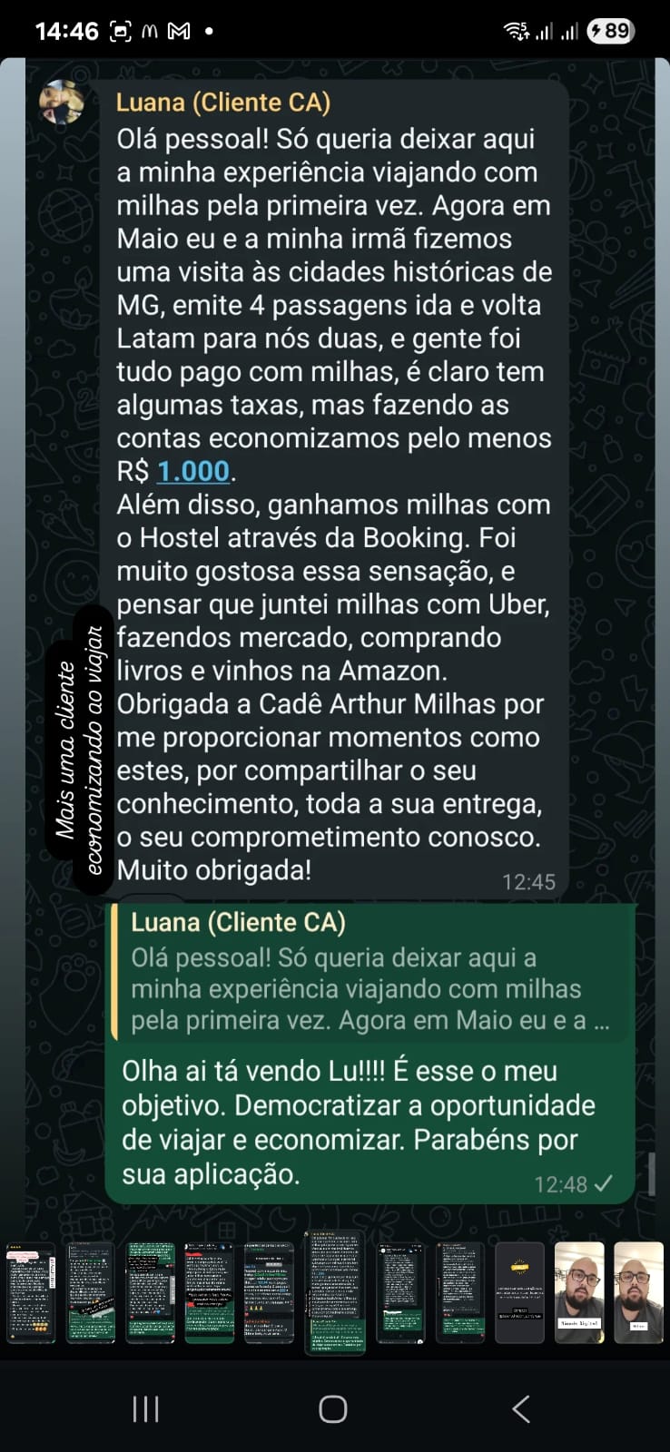 Depoimento de aluno satisfeito