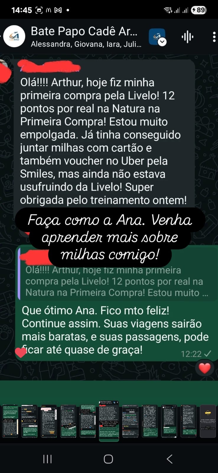 Depoimento de aluno satisfeito