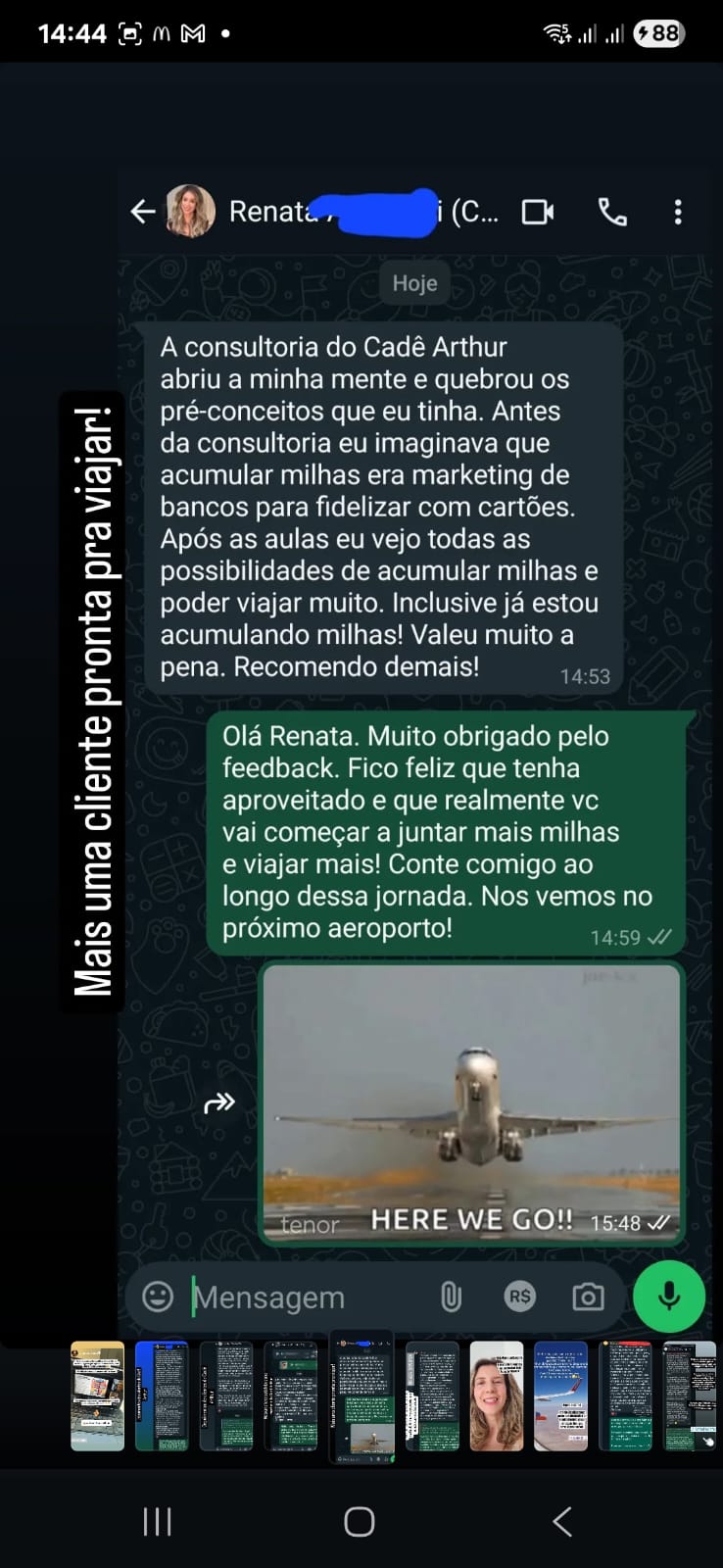 Depoimento de aluno satisfeito