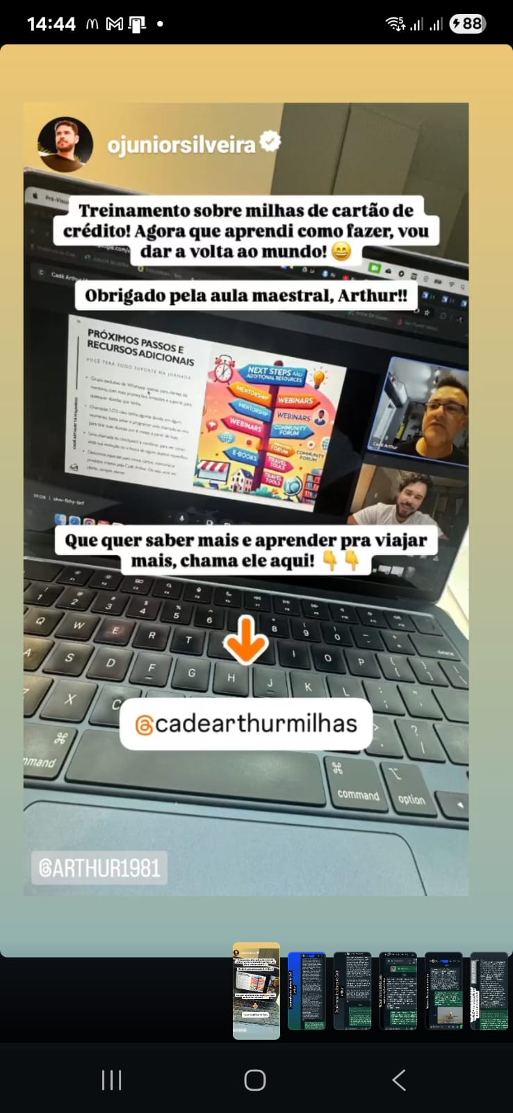 Depoimento de aluno satisfeito